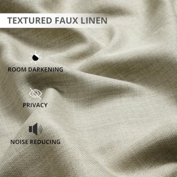 Stylish HPD Faux Linen Blackout Curtains for Home Decor
