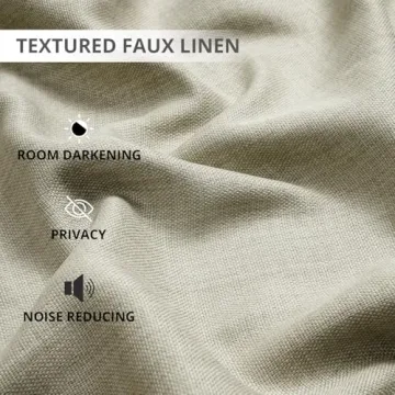 Stylish HPD Faux Linen Blackout Curtains for Home Decor