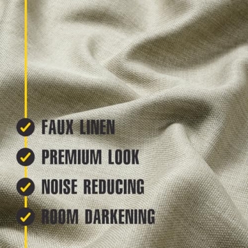 Stylish HPD Faux Linen Blackout Curtains for Home Decor