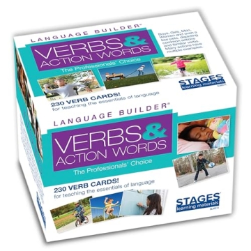 Stage Learning Materials Verb Flash Cards for Speech Development