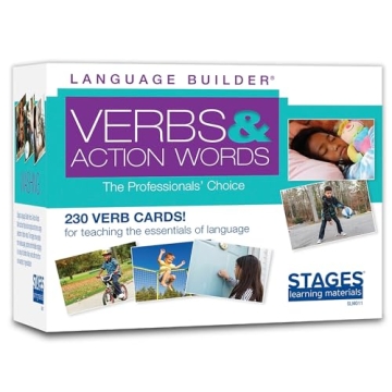 Stage Learning Materials Verb Flash Cards for Speech Development