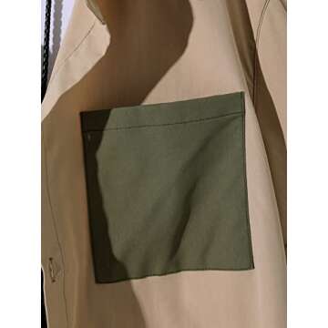 Floerns Men's Color Block Short Sleeve Collar Neck Button Down Shirt Top