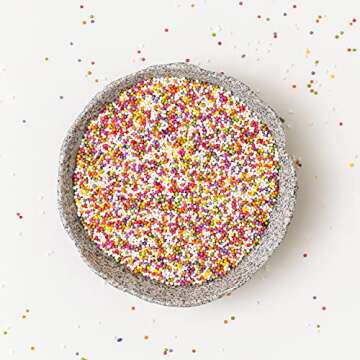 Natural Nonpareil Confetti Sprinkles for Baking and Decorating