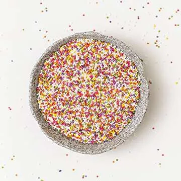 Natural Nonpareil Confetti Sprinkles for Baking and Decorating