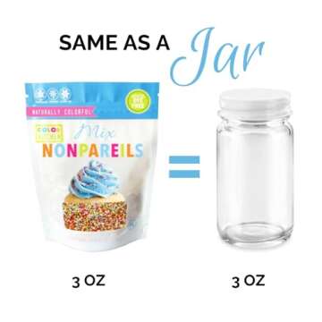 Natural Nonpareil Confetti Sprinkles for Baking and Decorating