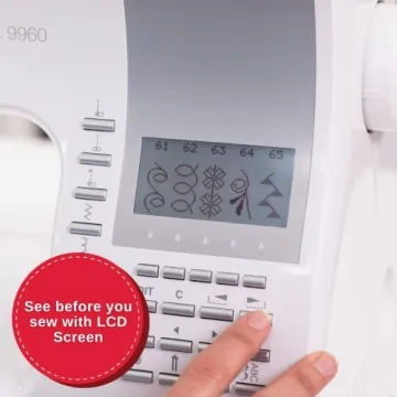 SINGER Quantum Stylist 9960 Computerized Sewing & Quilting Machine with Extension Table, Hard Carrying Case & Accessory Kit | 600 built-in stitches & Lettering, LED Light & High-End Touch buttons