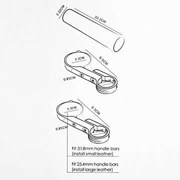 Kbrotech Bike Handlebar Extender Double Handlebar Extension Carbon Fiber Mount Holder with Aluminum Alloy Braket Space Saver (DBlack)