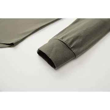 KLIEGOU Mens Longline Cotton Hipster T-Shirt in Army Green