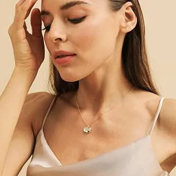 Zealmer Gold Plated Compass Necklace Perfect Graduation Gift