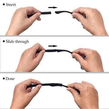 HALF CRESCEN Adjustable Sports Glasses Strap - 2 Pack