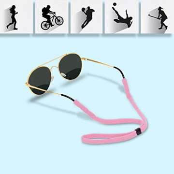 HALF CRESCEN Adjustable Sports Glasses Strap - 2 Pack