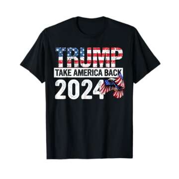Trump 2024 Flag Take America Back 4th Of July Trump 2024 T-Shirt