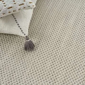 Nourison Courtyard 5x7 Ivory Silver Area Rug - Versatile Design