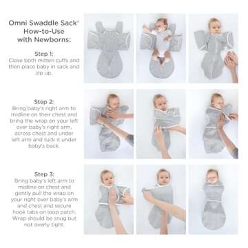 Comfortable 6-way Omni Swaddle Sack for Newborns
