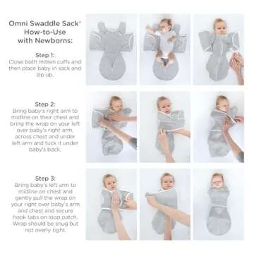 Comfortable 6-way Omni Swaddle Sack for Newborns