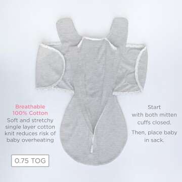 Comfortable 6-way Omni Swaddle Sack for Newborns