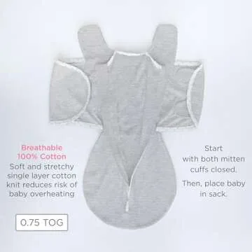 Comfortable 6-way Omni Swaddle Sack for Newborns