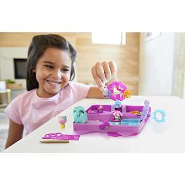 Mattel Hello Kitty and Friends Minis Candy Carnival Pencil Case Playset (7.5-in), 2 Sanrio Figures a...