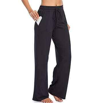 ADANIKI Comfy Yoga Sweatpants with Pockets for Women