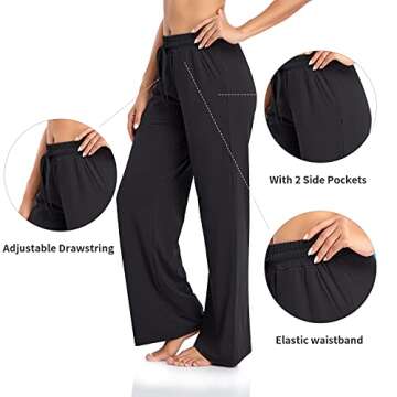 ADANIKI Comfy Yoga Sweatpants with Pockets for Women
