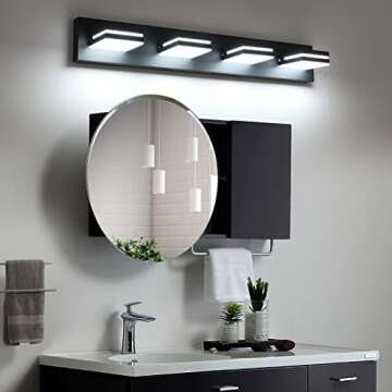 SineRise Modern LED Bathroom Vanity Light - 4-Light Beauty
