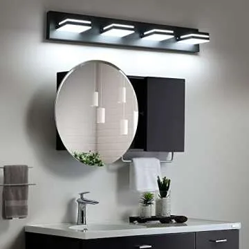 SineRise Modern LED Bathroom Vanity Light - 4-Light Beauty
