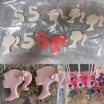 IKOJING Pink Girl Head Silicone Molds for Fun Baking