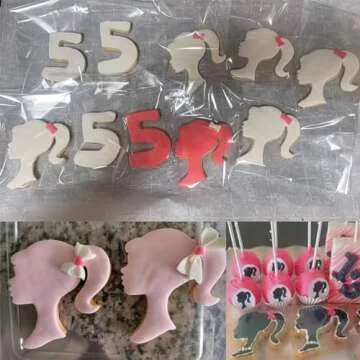 IKOJING Pink Girl Head Silicone Molds for Fun Baking