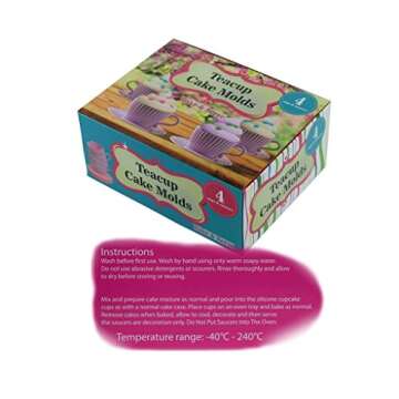 Unique Teacup Cake Molds – 4-Pack Silicone Baking Set