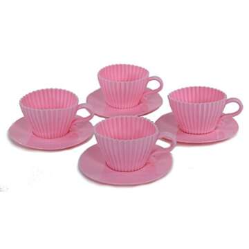 Unique Teacup Cake Molds – 4-Pack Silicone Baking Set