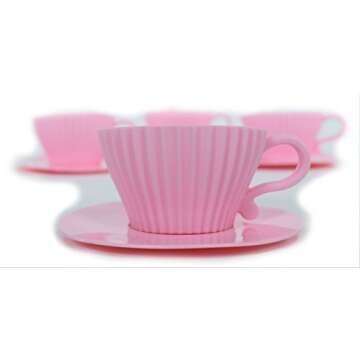 Unique Teacup Cake Molds – 4-Pack Silicone Baking Set