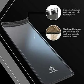 Authentic Cooboard Balayage Board with Teeth | Original Highlighting Paddle from The Maker of Cooboard Hair Highlighting Kit | Easy to Clean, Sturdy, Lightweight (Cooboard XXL Black)