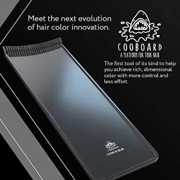 Authentic Cooboard Balayage Board with Teeth | Original Highlighting Paddle from The Maker of Cooboard Hair Highlighting Kit | Easy to Clean, Sturdy, Lightweight (Cooboard XXL Black)