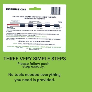 ShaftEase Golf Inserts for Vibration Reduction and Comfort