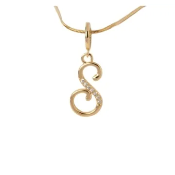 Golden Alphabet Pendant Necklace - Stylish Cubic Zirconia Jewelry for All Occasions