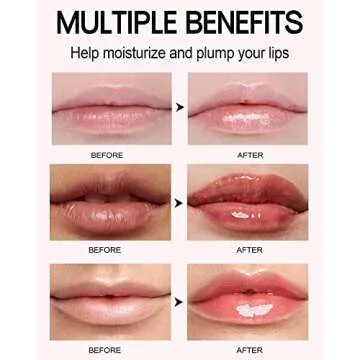 Easilydays Lifter Gloss, Spicy Lip Plumping Booster Lip Gloss Glossy Lipstick, Hydrating, Volumizes, High-Shine, Fuller Lip Plumper Lip Mirror Lip Glaze, Plump&Pout Lip Plumper for Women Girls (#01)