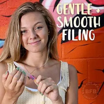 Glass Files for Nails, Bona Fide Beauty Manicure Glass Fingernail Files for Gentle Nail Care, Expertly Shape Nails, Smooth Finish - 4-Piece Tricolor Premium Czech Glass Files