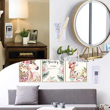 ZC GEL Remote Control Holder Wall Mount Damage-Free 2 pack, Clear Adhesive Remote Holder For Bed Sturdy Storage Box To Hold Remotes Eyeglasses Pen Key For RV,Bedroom,office