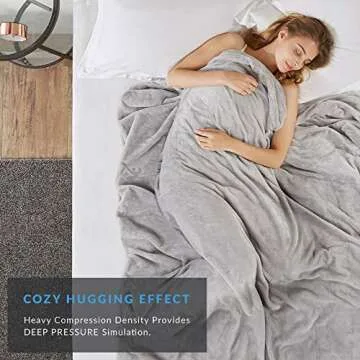 Degrees of Comfort Weighted Blanket Queen Size for Adults with Removable Cover, 1 x Cozy Heat Warm M...