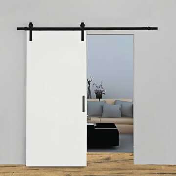 Homode Barn Door Handle - 12" Heavy Duty Matte Black Pull