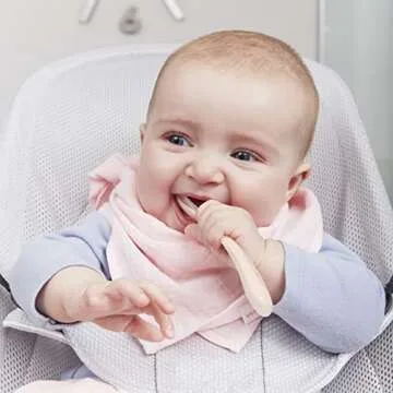 BEABA First Stage Baby Feeding Spoon Set, The Original Soft Tip Silicone Spoons for Babies, Gum Friendly BPA Lead Phthalate and Plastic Free, Great Gift Set (4 Pack), Rose