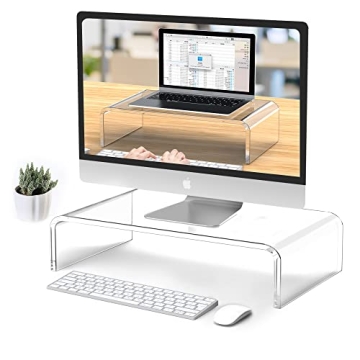 Beimu Acrylic Monitor Stand Riser for Ergonomic Home Office