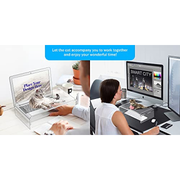 Beimu Acrylic Monitor Stand Riser for Ergonomic Home Office