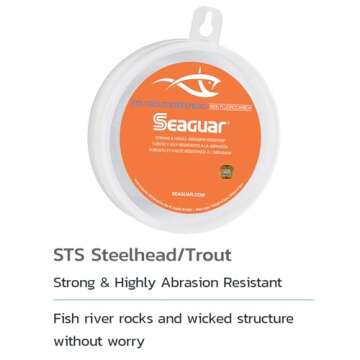 Seaguar STS Trout/Steelhead 100% Fluorocarbon Fishing Line 6lbs, 100yds Break Strength/Length - 06STS100