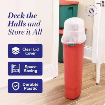 HOMZ Seasonal Holiday Gift Wrap Storage Organizer