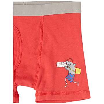 Spotted Zebra Boys' Cotton Boxer Briefs Underwear, Multipacks