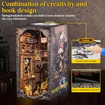 Wimlade Pirate Ship Book Nook Kits for Creative Minds