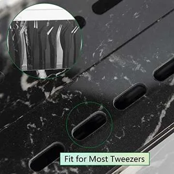 MISMXC 8-Hole Acrylic Tweezers Holder with Cover for Salons