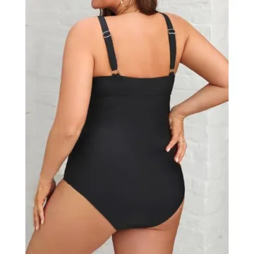 Daci Women Plus Size Sexy Hollow Out One Piece Swimsuit