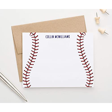 Personalized Baseball Stationery Set for Kids and Teams